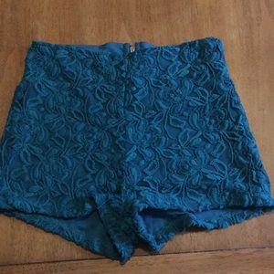 Lace high waisted shorts